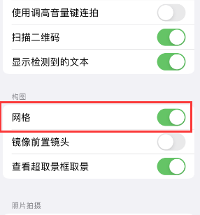 囊谦苹果手机维修网点分享iPhone如何开启九宫格构图功能 